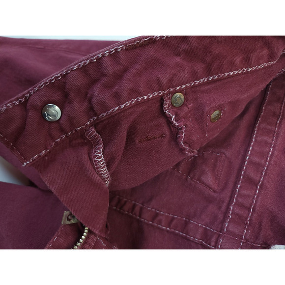 True Religion‎ Jeans Women 27 Burgundy Hi Rise Legging Stretch Skinny USA Made - Picture 13 of 14